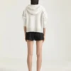Felpa con cappuccio e zip in lana e cashmere Felpa con cappuccio e zip in lana e cashmere