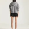 Felpa con cappuccio e zip in lana e cashmere Felpa con cappuccio e zip in lana e cashmere