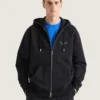 Felpa con cappuccio e zip in pile con stampa Givenchy Felpa con cappuccio e zip in pile con stampa Givenchy