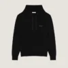 Felpa con cappuccio in lana e cashmere ricamata con la scritta Givenchy Paris