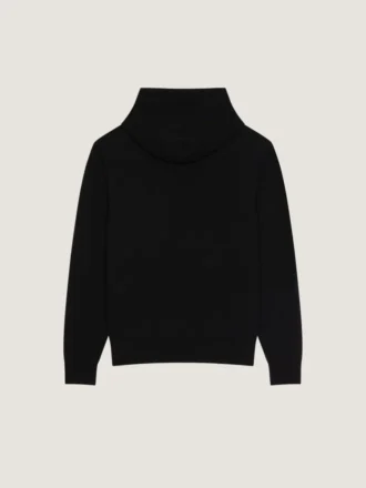 Felpa con cappuccio in lana e cashmere ricamata con la scritta Givenchy Paris