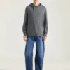 Felpa con cappuccio in maglia di cashmere