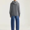 Felpa con cappuccio in maglia di cashmere