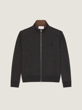Felpa con zip in lana con nastro gros grain Givenchy Paris