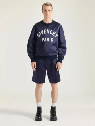 Felpa in raso con ricamo Givenchy Paris