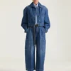Jeans cargo a zampa media blu Jeans cargo a zampa media blu