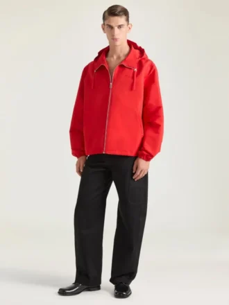 Giacca a vento in polyfaille ricamata con la scritta Givenchy Paris