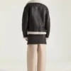 Giacca Aviator in pelle e shearling con cuciture couture Giacca Aviator in pelle e shearling con cuciture couture
