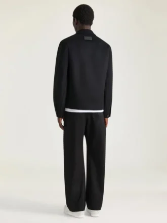 Giacca blouson con cuciture couture in lana e cashmere Giacca blouson con cuciture couture in lana e cashmere