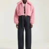Giacca corta effetto shearling Giacca corta effetto shearling