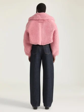 Giacca corta effetto shearling