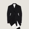 Giacca in lana con dettaglio drappeggiato Giacca in lana con dettaglio drappeggiato