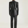 Pantaloni a gamba dritta in pelle