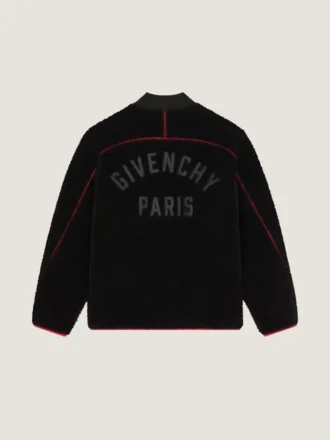 Giacca in pile con cuciture couture e ricamo Givenchy Paris Giacca in pile con cuciture couture e ricamo Givenchy Paris