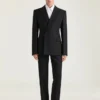 Pantaloni sartoriali a gamba dritta in lana