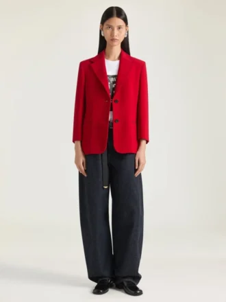 Giacca monopetto in crêpe cady