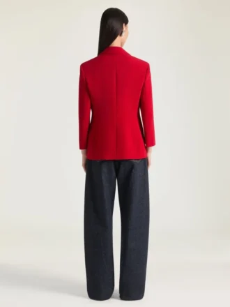 Giacca monopetto in crêpe cady