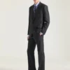 Pantaloni sartoriali a gamba dritta in flanella Pantaloni sartoriali a gamba dritta in flanella