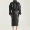 Gonna a tubino midi in pelle