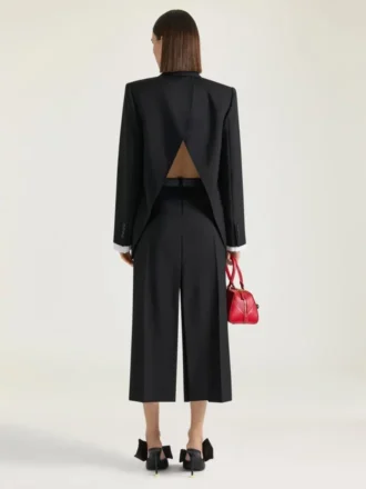 Gonna-pantalone midi in lana e mohair Gonna-pantalone midi in lana e mohair