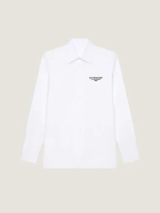 in popeline di cotone con ricamo del timbro Givenchy in popeline di cotone con ricamo del timbro Givenchy