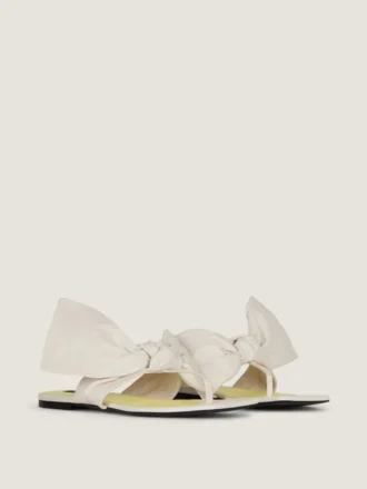 Infradito Boudoir in pelle nappa con fiocco
