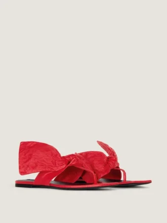 Infradito Boudoir in pelle nappa con fiocco