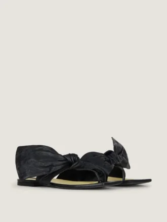 Infradito Boudoir in pelle nappa con fiocco