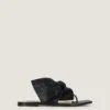 Infradito Boudoir in pelle nappa con fiocco Infradito Boudoir in pelle nappa con fiocco