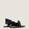 Infradito Boudoir in pelle nappa con fiocco Infradito Boudoir in pelle nappa con fiocco