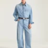 Jeans azzurri con cuciture couture Jeans azzurri con cuciture couture