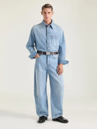 Jeans azzurri con cuciture couture Jeans azzurri con cuciture couture