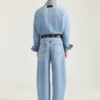 Jeans azzurri con cuciture couture Jeans azzurri con cuciture couture