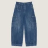 Jeans cargo a zampa media blu Jeans cargo a zampa media blu