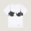 Maglietta in cotone con stampa reggiseno cutaway Maglietta in cotone con stampa reggiseno cutaway