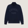 Maglione a collo alto in cotone con ricamo Givenchy Paris Maglione a collo alto in cotone con ricamo Givenchy Paris