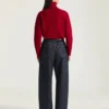 Maglione a collo alto in lana e cashmere