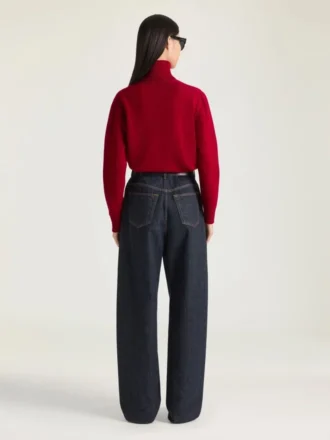 Maglione a collo alto in lana e cashmere