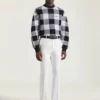 Maglione a quadri in lana con ricamo Givenchy Paris Maglione a quadri in lana con ricamo Givenchy Paris