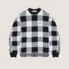 Maglione a quadri in lana con ricamo Givenchy Paris Maglione a quadri in lana con ricamo Givenchy Paris