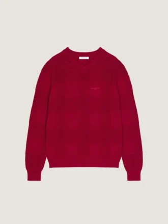 Maglione a quadri in maglia di cotone