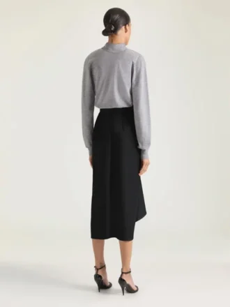 Maglione drappeggiato in lana