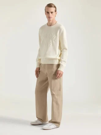 Maglione in maglia di cotone con ricamo Givenchy Paris Maglione in maglia di cotone con ricamo Givenchy Paris