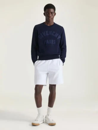 Maglione in maglia di cotone con ricamo Givenchy Paris Maglione in maglia di cotone con ricamo Givenchy Paris