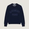 Maglione in maglia di cotone con ricamo Givenchy Paris