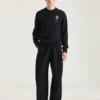 Maglione in maglia di lana con ricami in cristallo