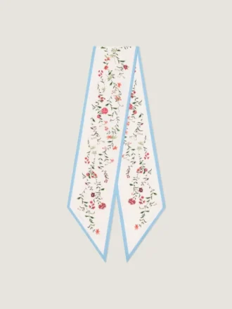 Maxi bandeau in seta con stampa floreale