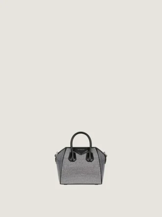 Micro Antigona Bag in raso con strass