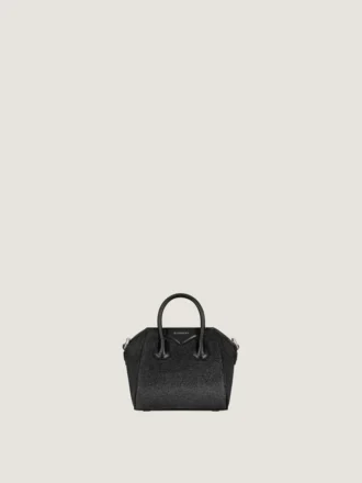 Micro Antigona Bag in raso con strass