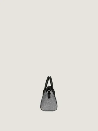 Micro Antigona Bag in raso con strass